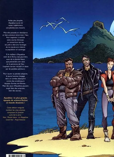 Verso de l'album Aquablue Premier cycle Édition Intégrale