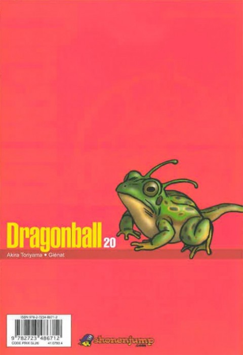 Verso de l'album Dragon Ball 20
