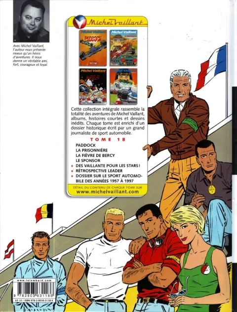 Verso de l'album Michel Vaillant L'Intégrale 18