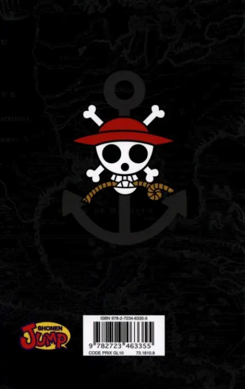 Verso de l'album One Piece Tome 43 La légende du héros