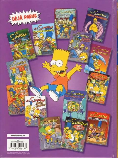 Verso de l'album Les Simpson Tome 15 Simpsorama