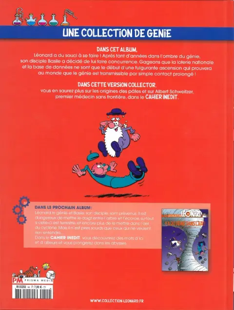 Verso de l'album La Collection Léonard Tome 44 Loué soit le génie