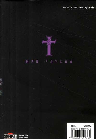 Verso de l'album MPD-Psycho - Le détective schizophrène N° 12