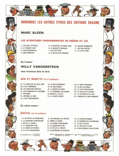 Verso de l'album Les Aventures de Néron et Co Tome 12 Le lutin doré