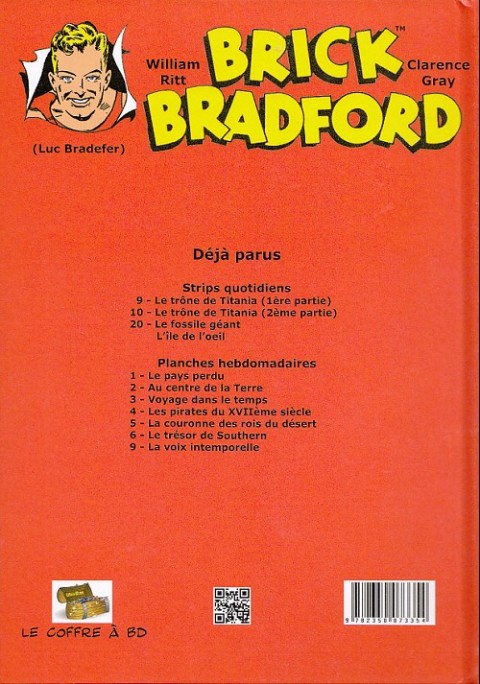 Verso de l'album Brick Bradford Planches hebdomadaires Tome 9 La voix intemporelle