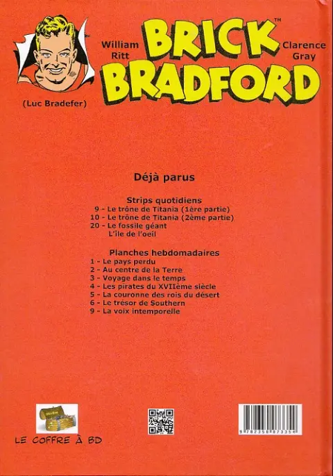 Verso de l'album Brick Bradford Planches hebdomadaires Tome 9 La voix intemporelle