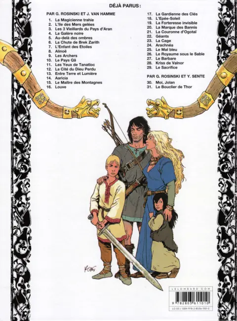 Verso de l'album Thorgal Tome 20 La Marque des Bannis