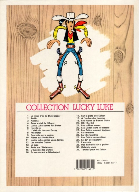 Verso de l'album Lucky Luke Tome 31 Tortillas pour les Dalton