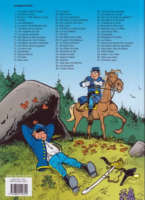 Verso de l'album Les Tuniques Bleues Tome 52 Des bleus dans le brouillard