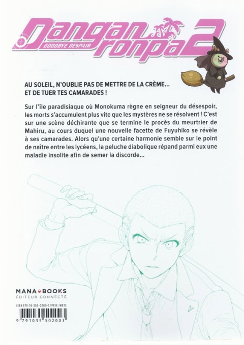 Verso de l'album Danganronpa 2 - Goodbye Despair 3