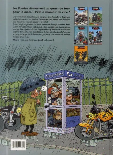 Verso de l'album Les fondus de moto Tome 1