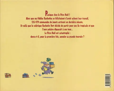 Verso de l'album Catastrophes au pays du Père Noël