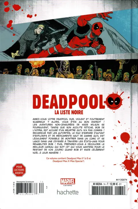 Verso de l'album Deadpool - La collection qui tue Tome 74 La liste noire