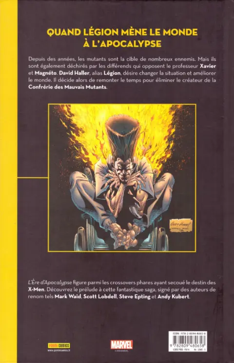 Verso de l'album Best of Marvel 42 X-Men : Prélude à l'ère d'Apocalypse