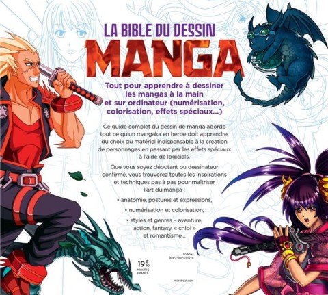 Verso de l'album La bible du dessin manga