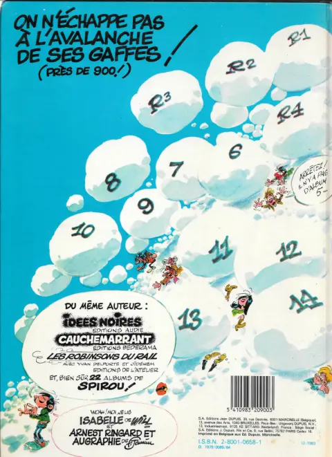 Verso de l'album Gaston Tome 13 Lagaffe mérite des baffes