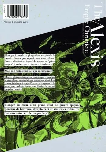 Verso de l'album The Alexis empire chronicle 01