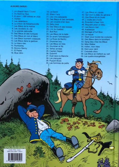 Verso de l'album Les Tuniques Bleues Tome 34 Vertes années