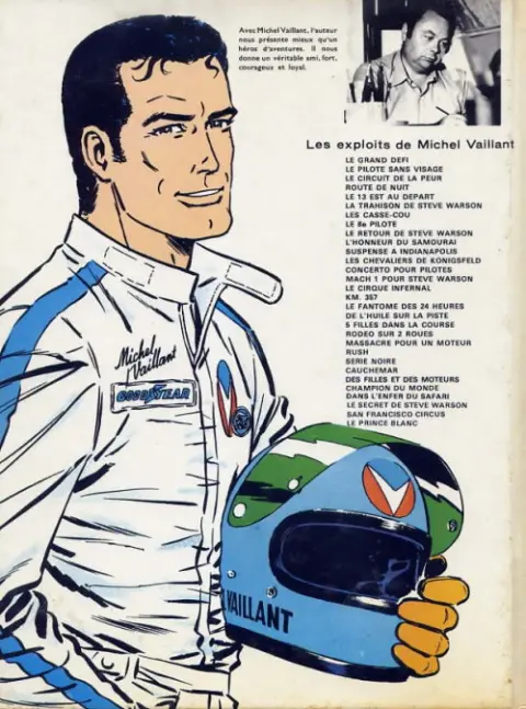 Verso de l'album Michel Vaillant Tome 16 Km. 357