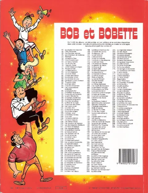 Verso de l'album Bob et Bobette Tome 189 Les troglodytes