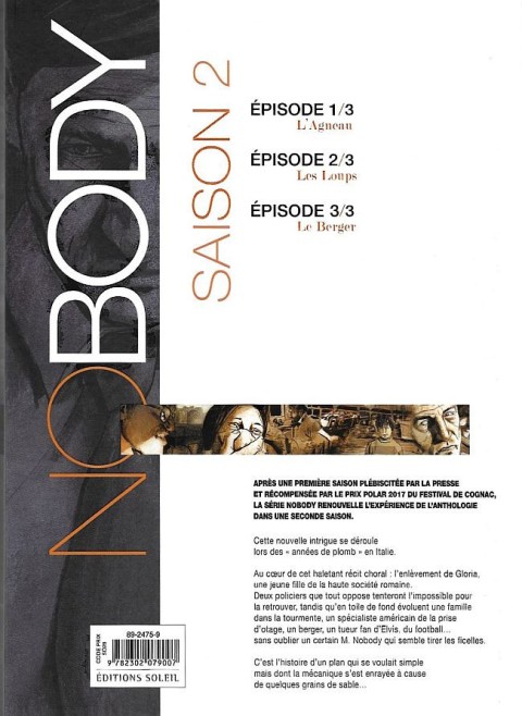 Verso de l'album No Body Épisode 1/3 L'Agneau