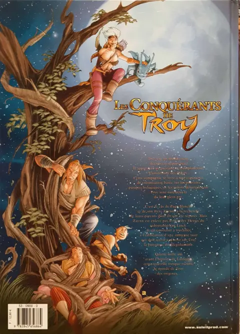 Verso de l'album Les Conquérants de Troy Tome 1 Exil à Port-Fleuri