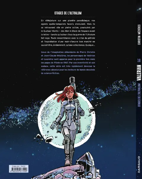 Verso de l'album Valérian Tome 16 Otages de l'Ultralum