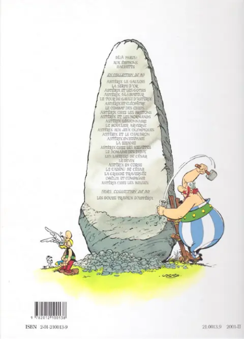 Verso de l'album Astérix Tome 13 Astérix et le chaudron