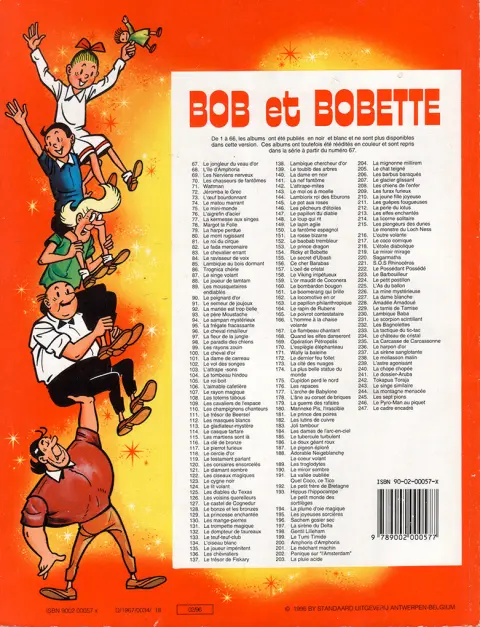 Verso de l'album Bob et Bobette Tome 70 Les chasseurs de fantômes