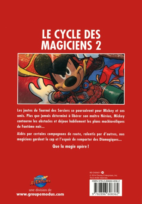 Verso de l'album BD Disney Tome 29 Mickey, le cycle des magiciens 2