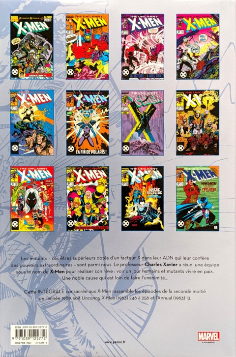 Verso de l'album X-Men L'intégrale Tome 25 1989 (II)