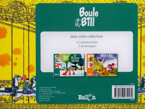Verso de l'album Boule et Bill Tome 2 La Maison perdue