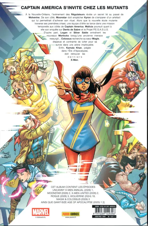 Verso de l'album X-Men - Shadows of Tomorrow Volume 06