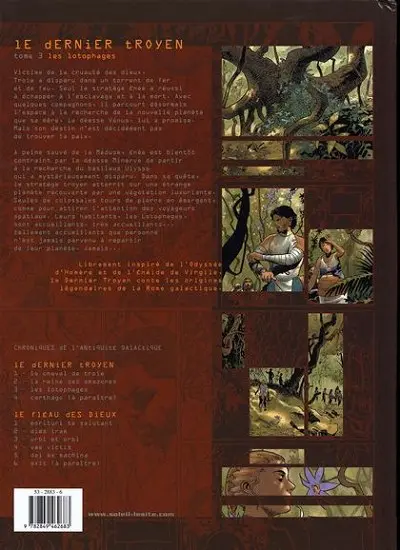 Verso de l'album Le Dernier Troyen Tome 3 Les Lotophages