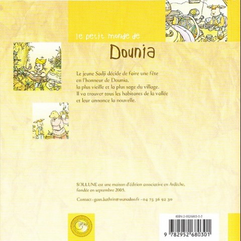 Verso de l'album Dounia Le petit monde de dounia