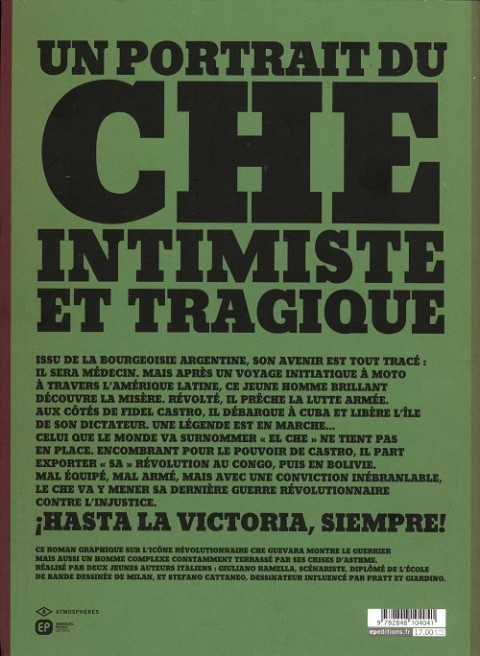Verso de l'album El Che La victoire ou la mort