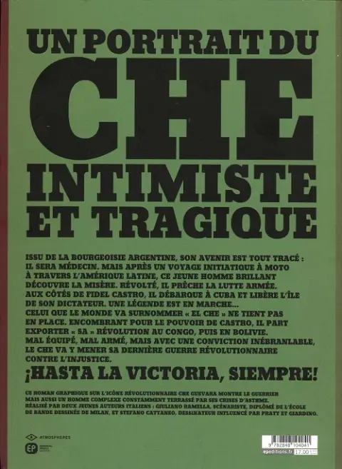 Verso de l'album El Che La victoire ou la mort
