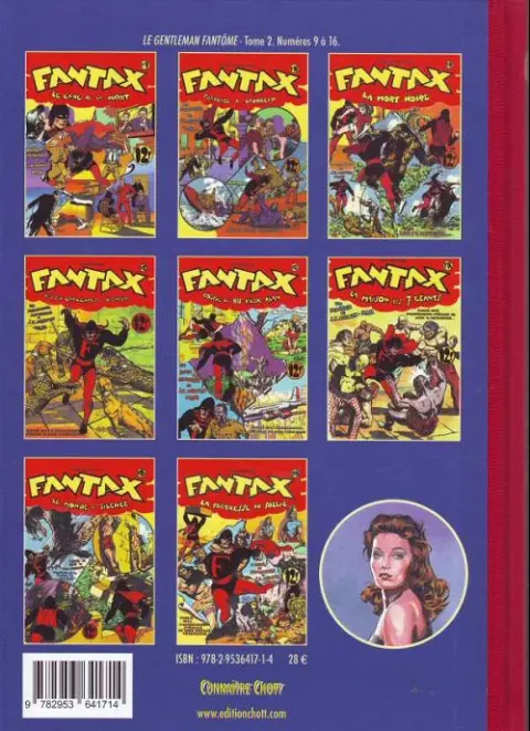 Verso de l'album Fantax Tome 2 Numéros 9 à 16 (1947-1948)