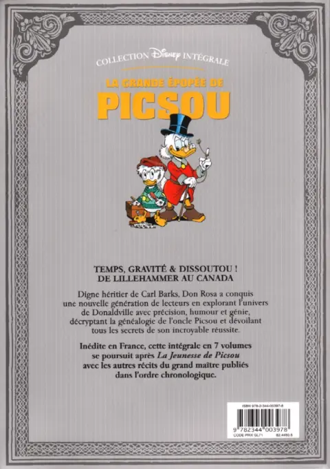 Verso de l'album La Grande Épopée de Picsou Tome V Le Trésor de Crésus et autres histoires