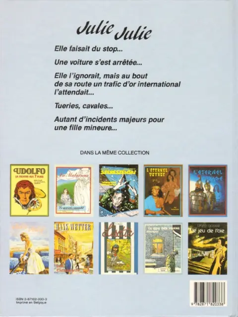 Verso de l'album Julie-Julie