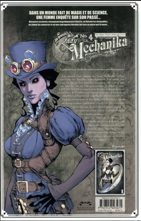 Verso de l'album Lady Mechanika N° 4 La Dama de la Muerte