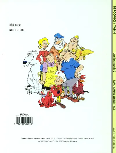 Verso de l'album Léonid et Spoutnika Tome 2 Papa, Maman, Lénine et Moi