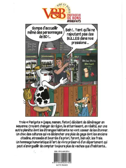 Verso de l'album Microclimat - Pluie de gags en Mayenne 1
