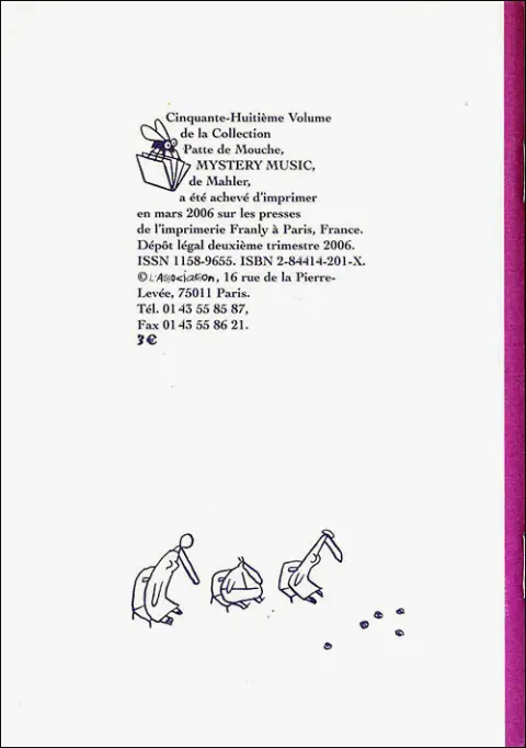 Verso de l'album Mystery music