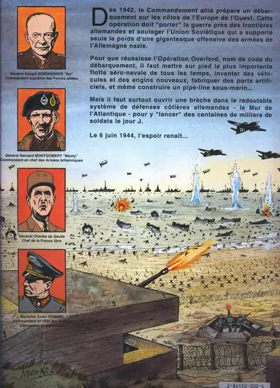 Verso de l'album Overlord 6 juin 1944 - La liberté