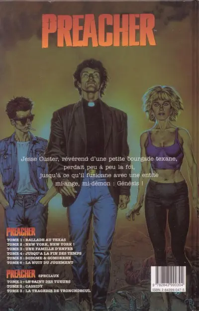 Verso de l'album Preacher Tome 6 La nuit du jugement