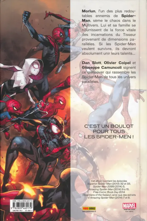 Verso de l'album Spider-Man : Spider-Verse