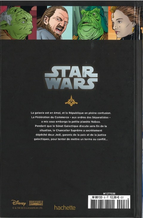 Verso de l'album Star Wars - Légendes - La Collection Tome 8 Épisode I - La Menace Fantôme