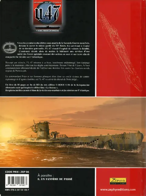 Verso de l'album U.47 Tome 7 Duel sous la Manche