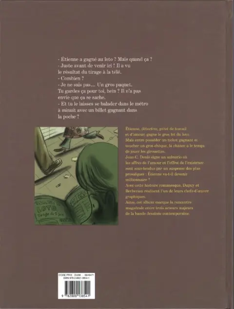 Verso de l'album Un peu avant la fortune